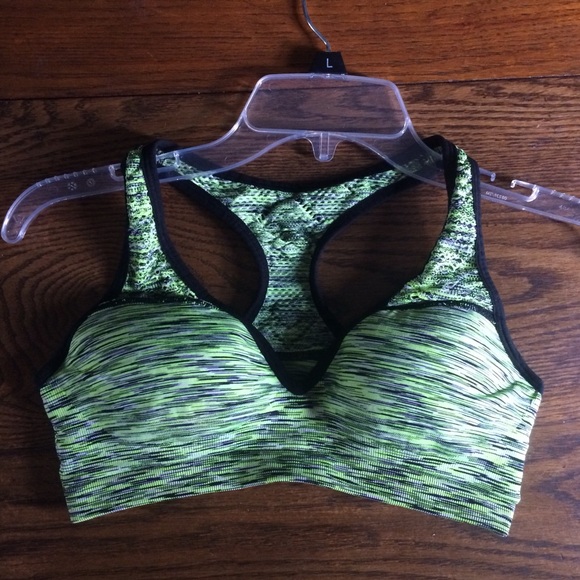 PINK Victoria's Secret Other - VS Pink Lime Green Push Up Sports Top w/ Mesh